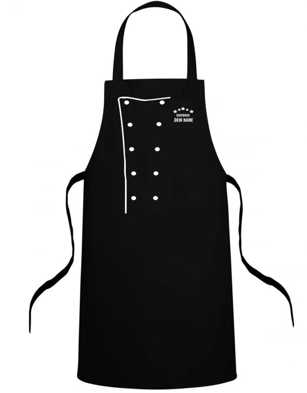 5 Sterne Kochjacke Design personalisiert mit Name Schürze