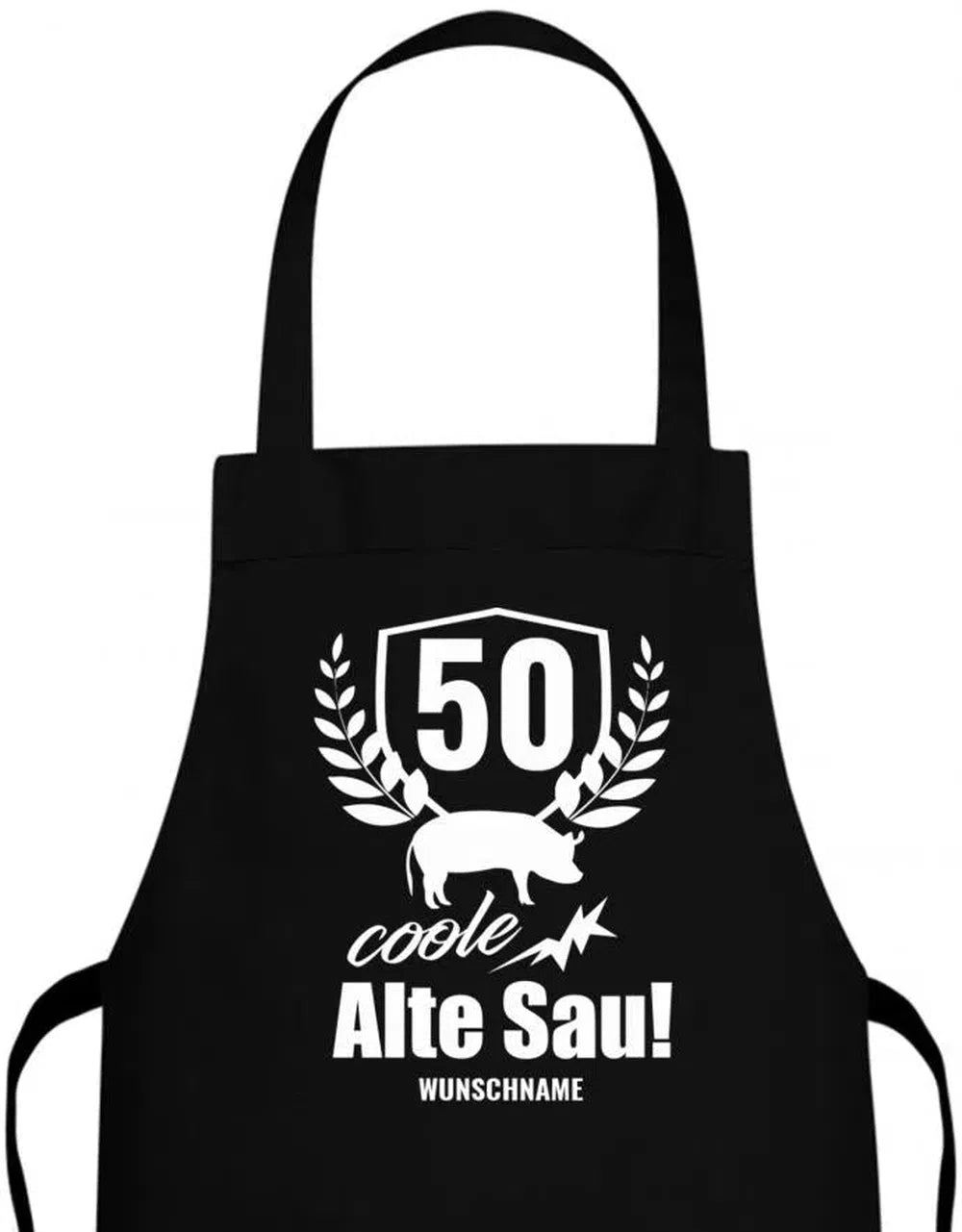 50 Coole Alte Sau mit Wunschname - Geburtstag - Schürze
