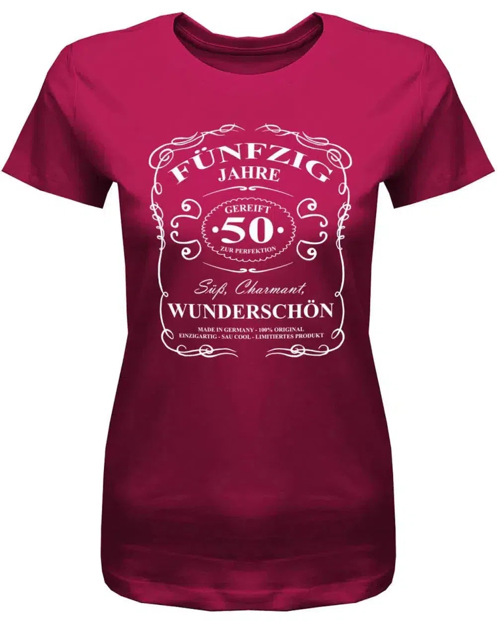 50 Jahre gereift zur Perfektion - Süß Charmant Wunderschön - 50 Geburtstag Shirt Frau