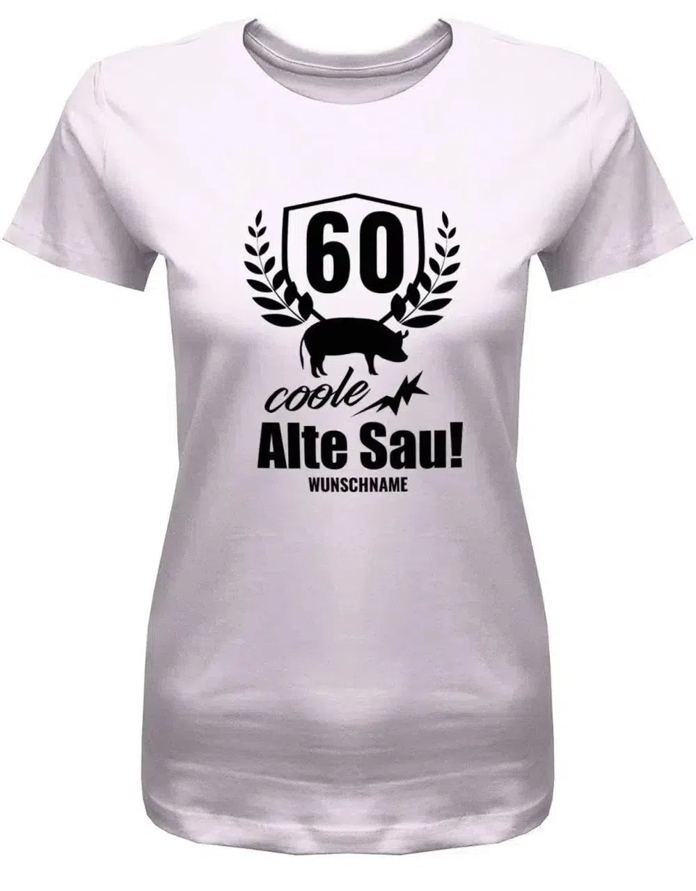 60 Coole Alte Sau personalisiert mit Name - 60 Geburtstag Shirt Frau