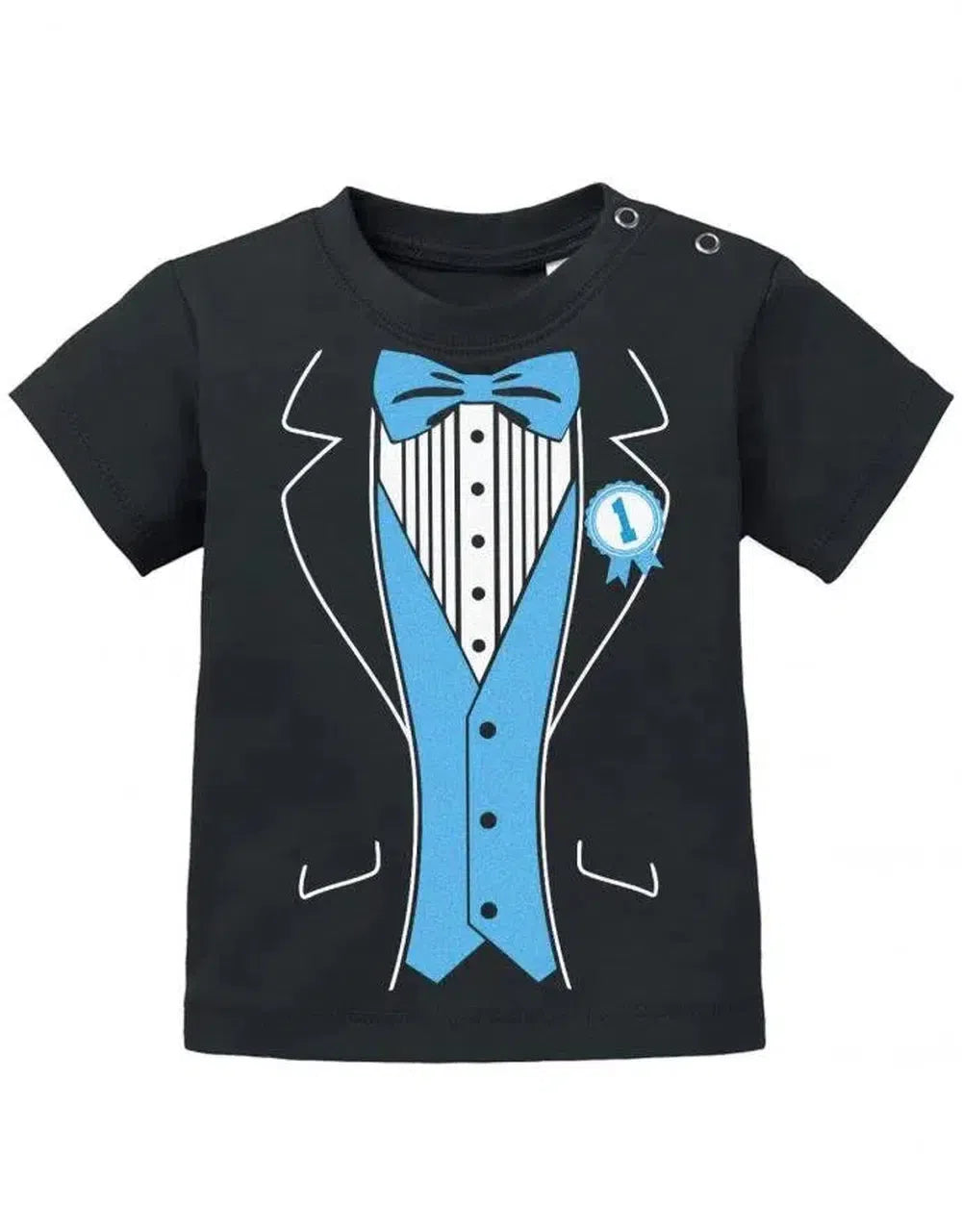 Anzug Smoking mit Auszeichnung zum 1 Geburtstag - Jungen - Baby Shirt