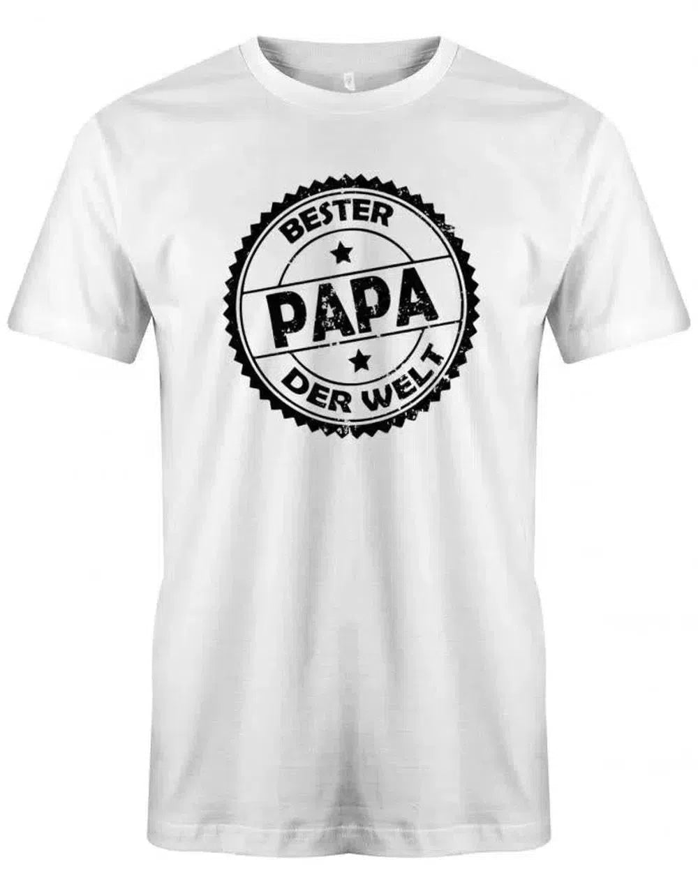 Bester Papa der Welt Stempel Grunge Look - Papa Shirt Herren