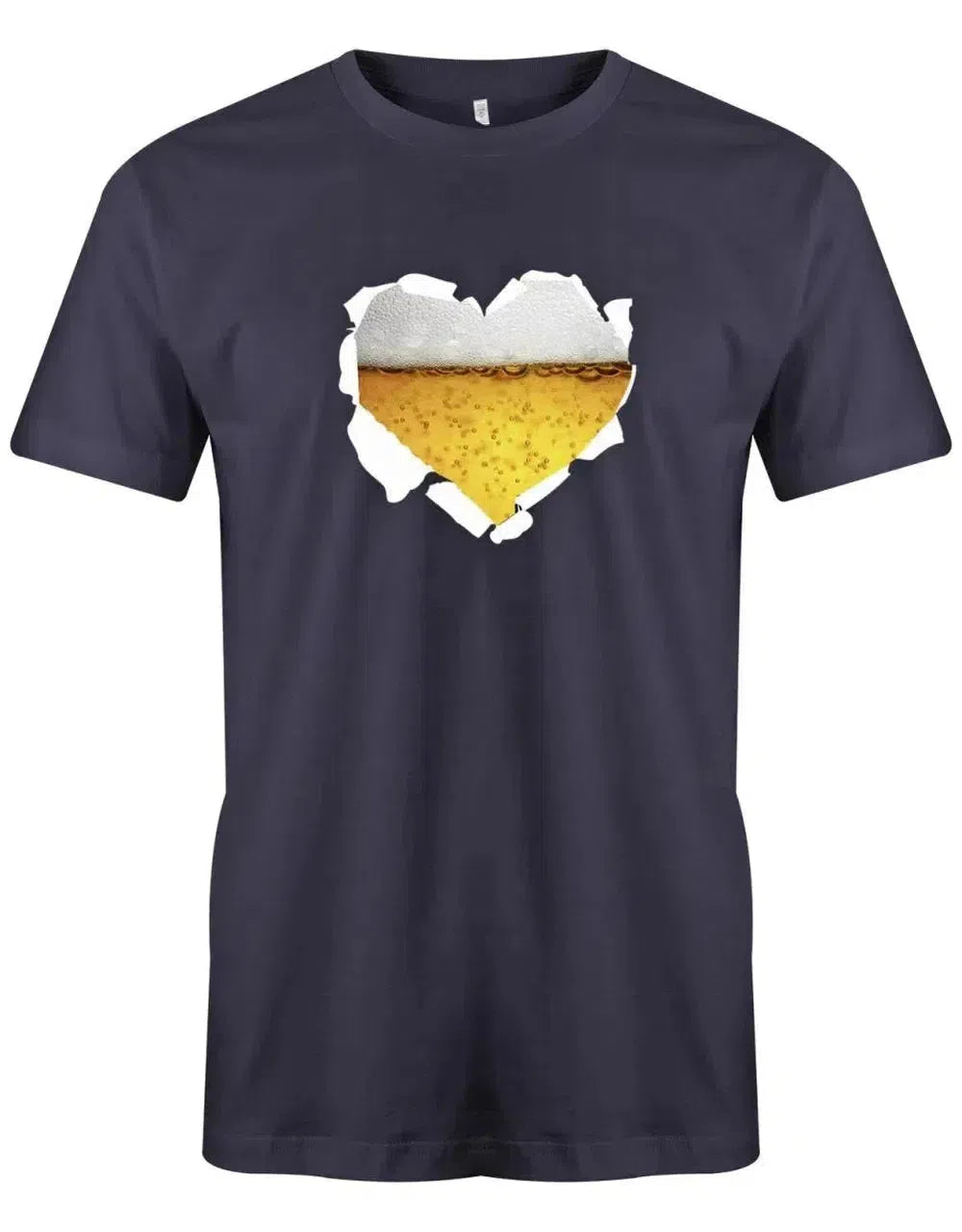 Bier Herz - aufgerissen - Fun - Herren T-Shirt