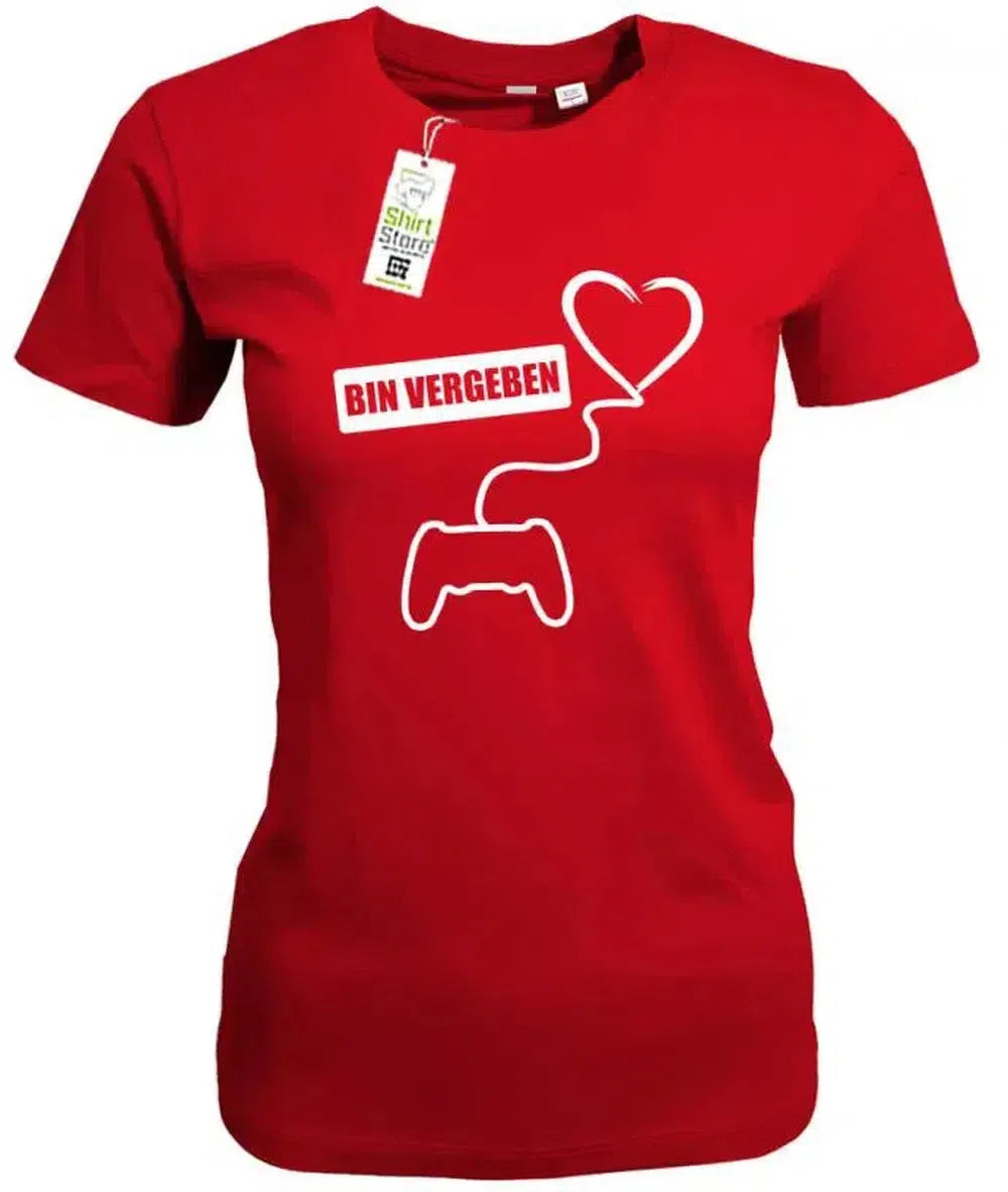 Bin vergeben - Gamer Herz - Damen T-Shirt