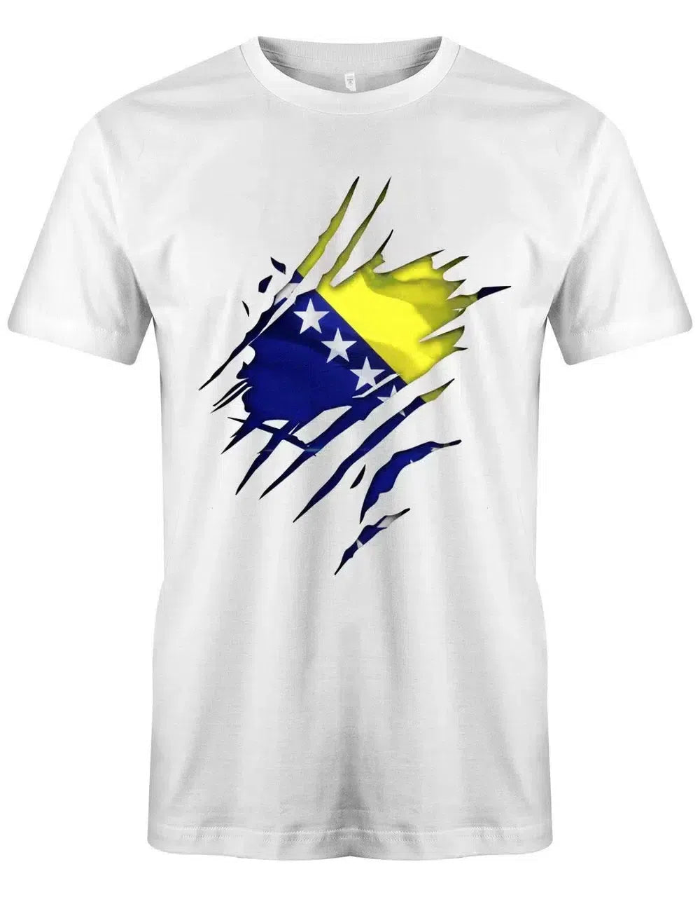 Bosnien Shirt aufgerissen - WM EM Fan T-Shirt - Herren T-Shirt