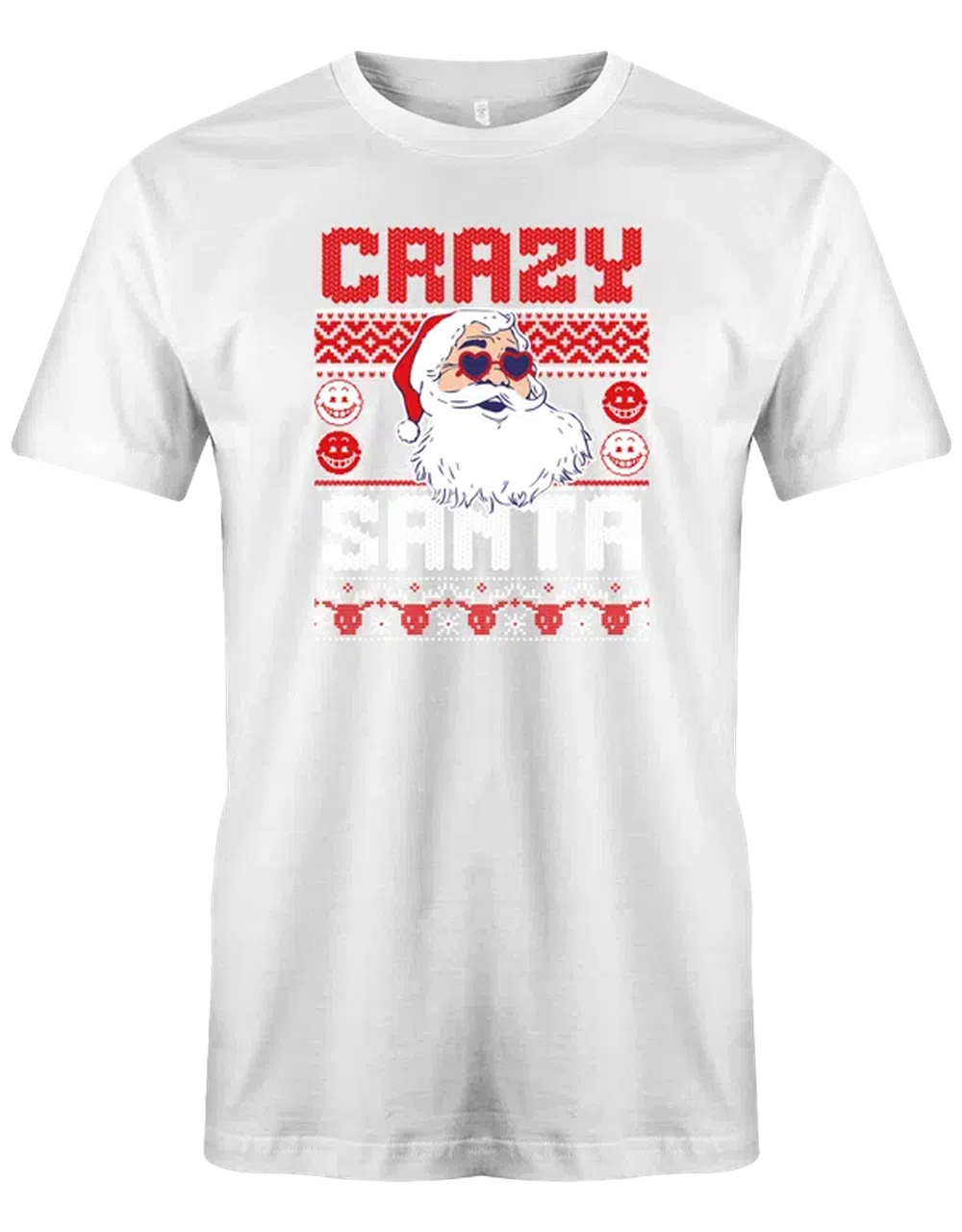 Crazy Santa Ugly Shirt Weihnachten T Shirt Herren T Shirt