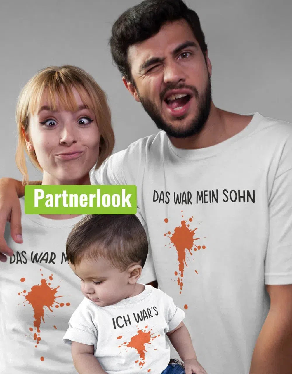 Das war mein Sohn Fleck ich wars Mama Papa Tochter Sohn Partnerlook Shirt