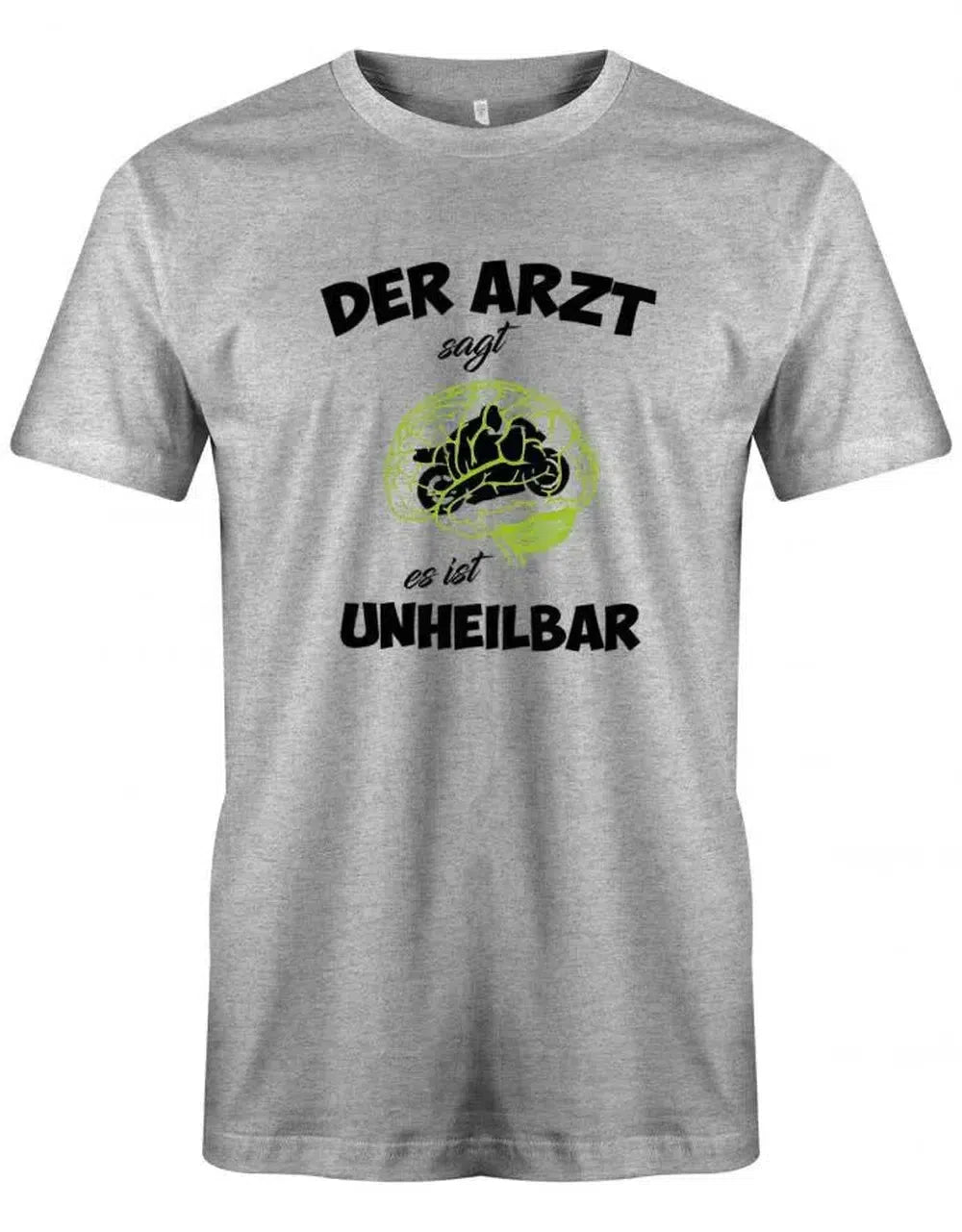 Der Arzt sagt es ist unheilbar - Motorrad - Rennmaschine - Herren T-Shirt