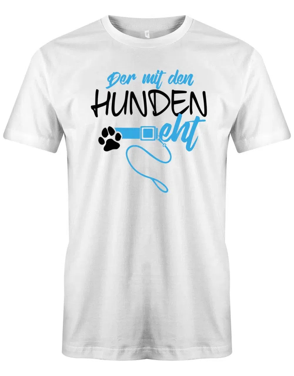 Der mit den Hunden geht - Hundeleine - Herren T-Shirt
