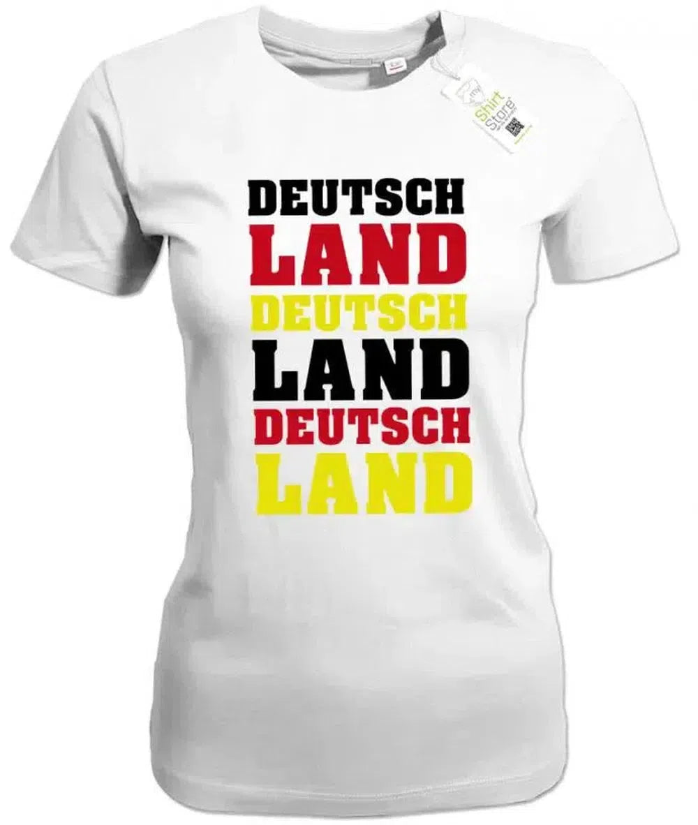 Deutschland 3 mal - EM WM - Fan - Damen T-Shirt