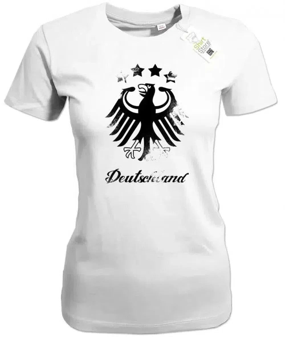 Deutschland Adler 4 Sterne - Vintage Look - Damen T-Shirt