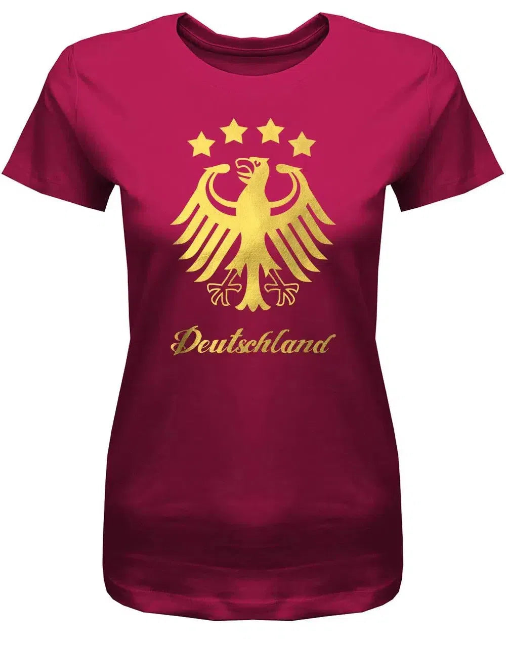 Deutschland Adler 4 Sterne - WM - Gold - Fan - Damen T-Shirt