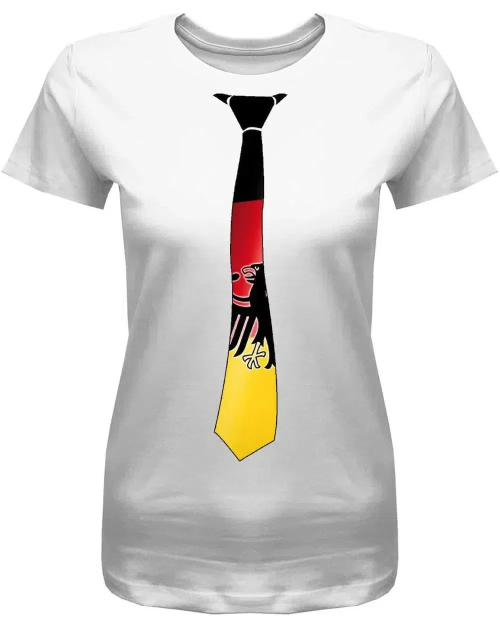 Deutschland Krawatte - EM WM - Fan - Damen T-Shirt