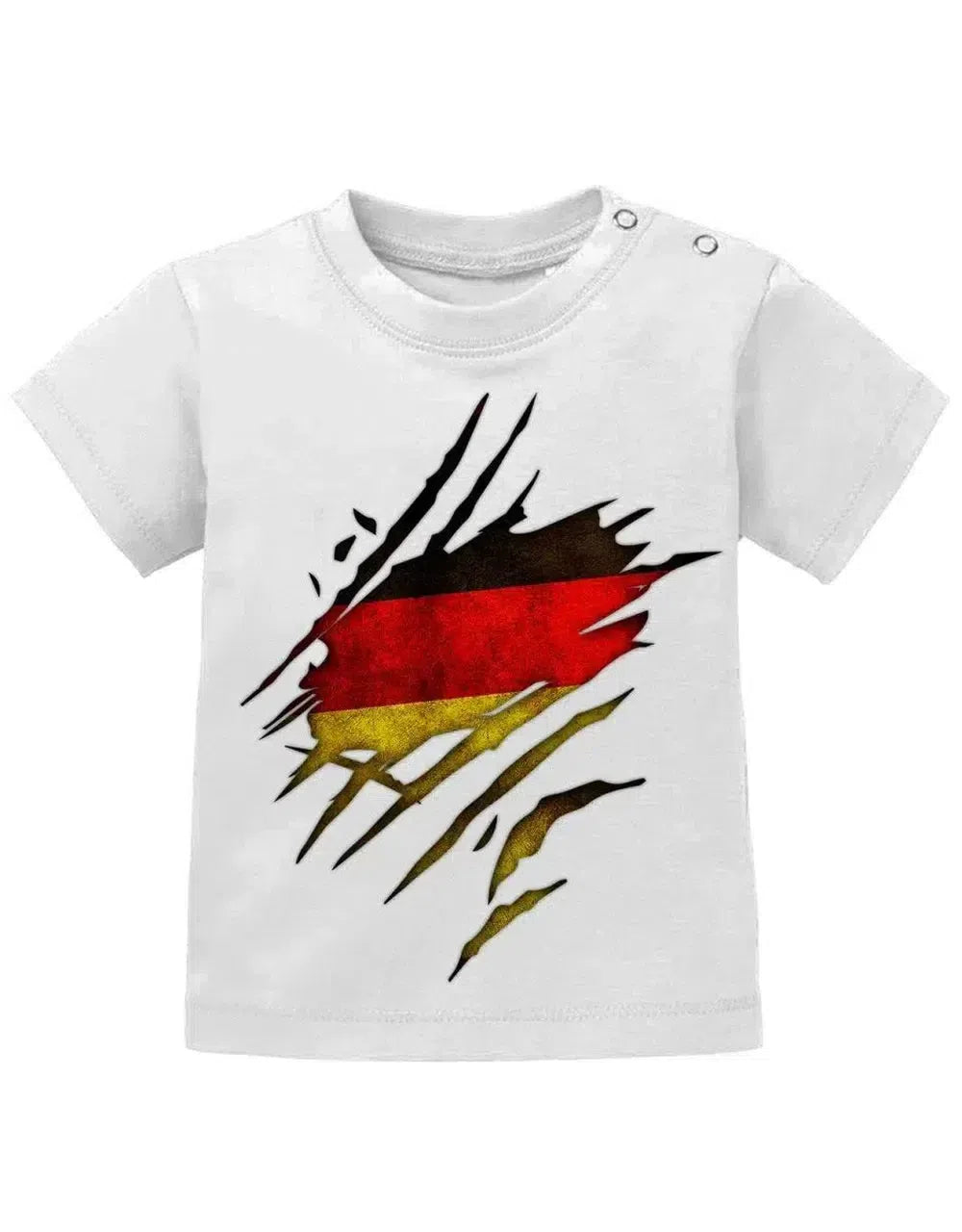 Deutschland Shirt aufgerissen - EM WM - Fan - Baby T-Shirt