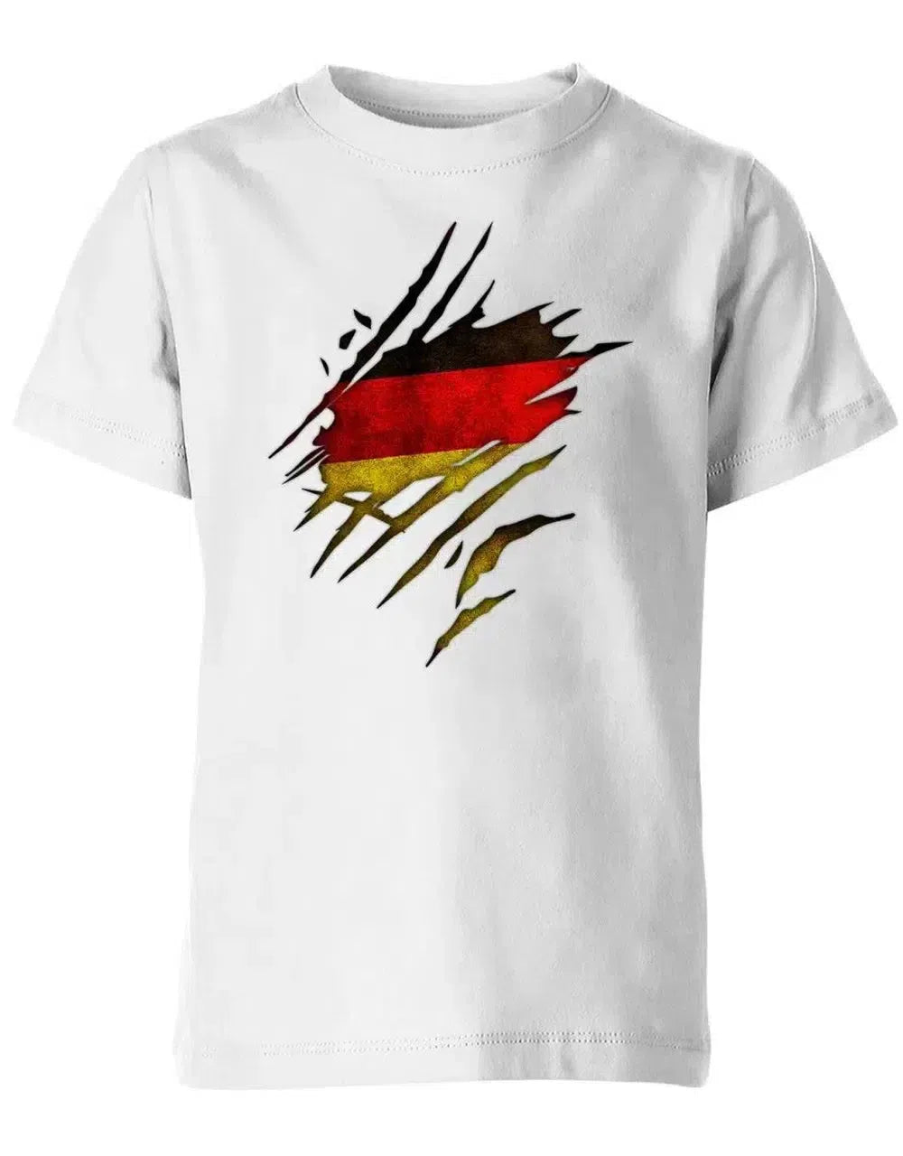 Deutschland Shirt aufgerissen - WM EM - Fan - Kinder T-Shirt