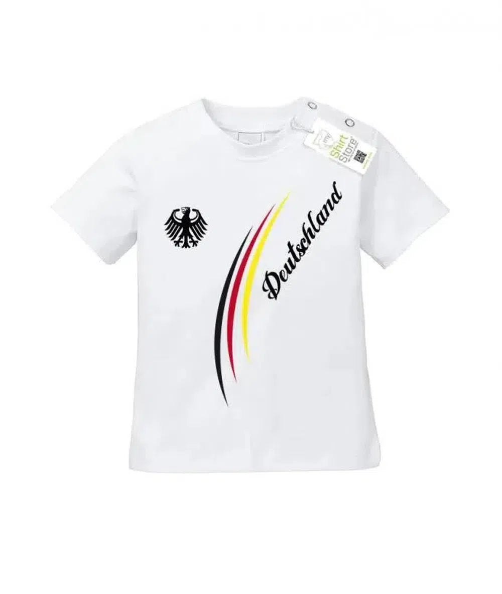 Deutschland Stripes Adler - EM WM - Fan - Baby T-Shirt