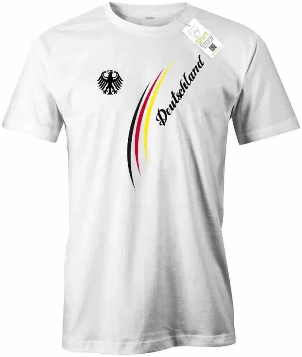 Deutschland Stripes Adler - EM WM - Fan - Herren T-Shirt
