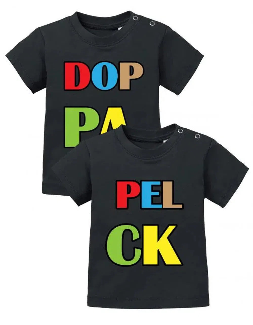 Doppelpack - Zwillinge - 2 Stk. - Baby T-Shirt