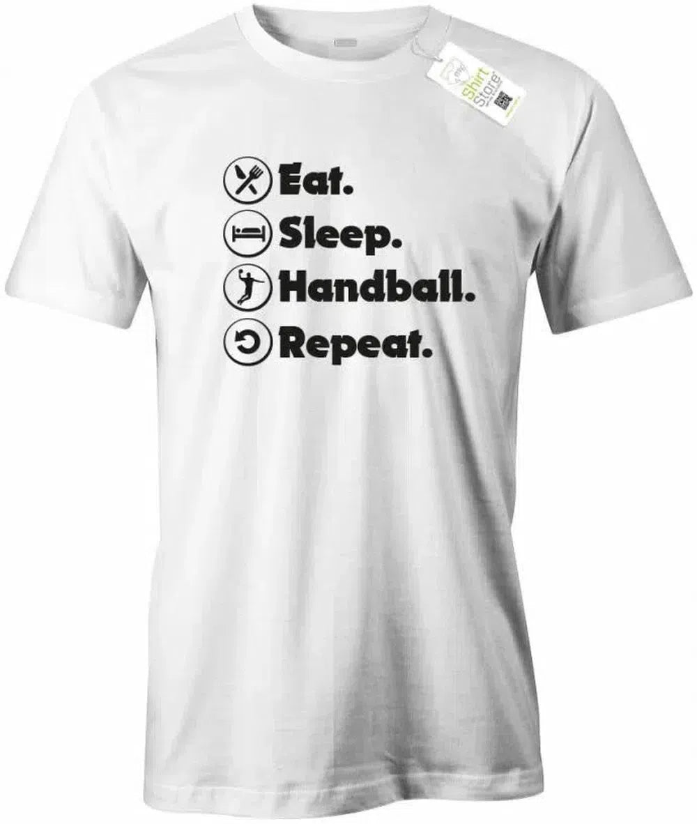Eat Sleep Handball Repeat - Herren T-Shirt