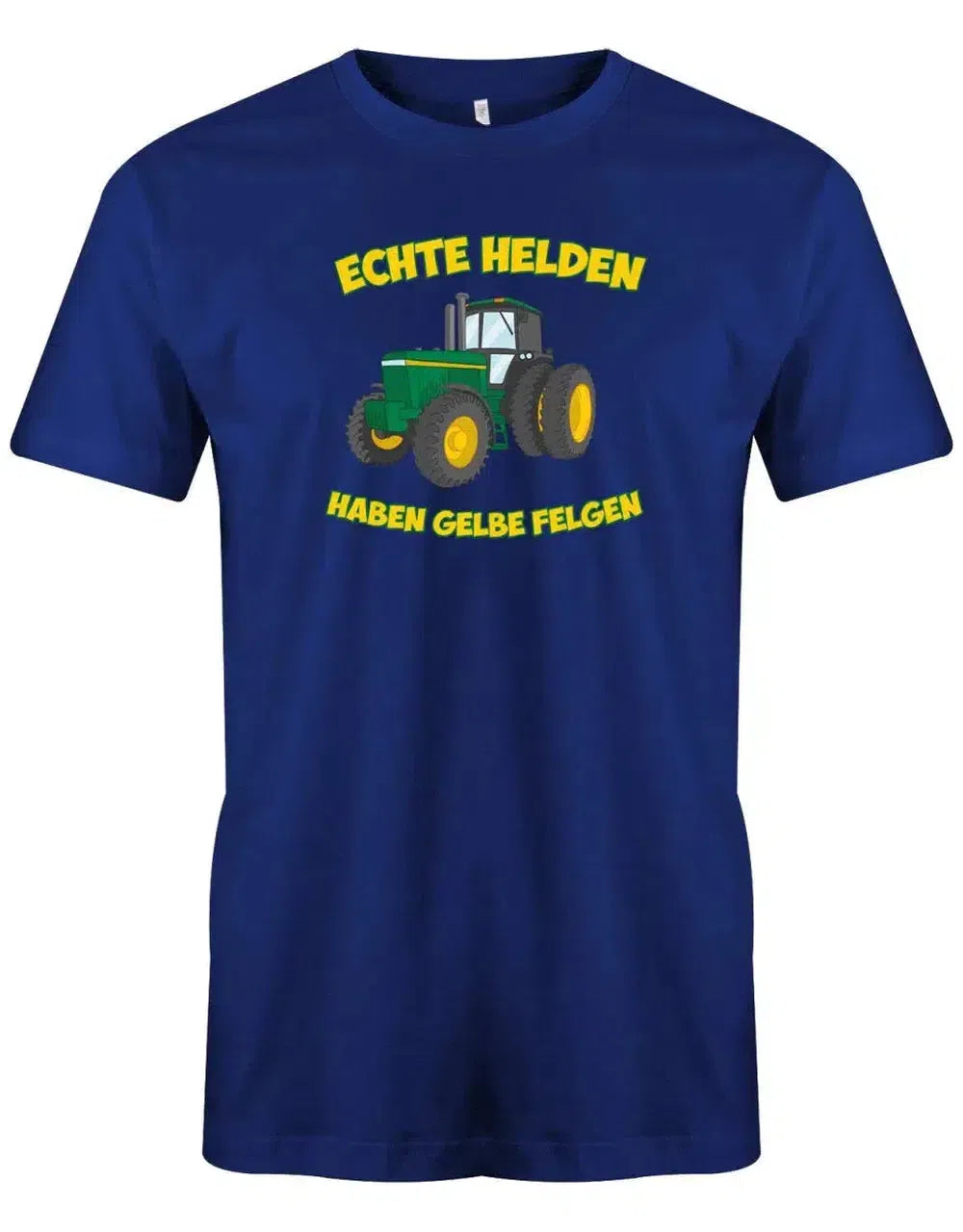 Echte Helden haben gelbe Felgen Landwirt Traktor - Herren T-Shirt