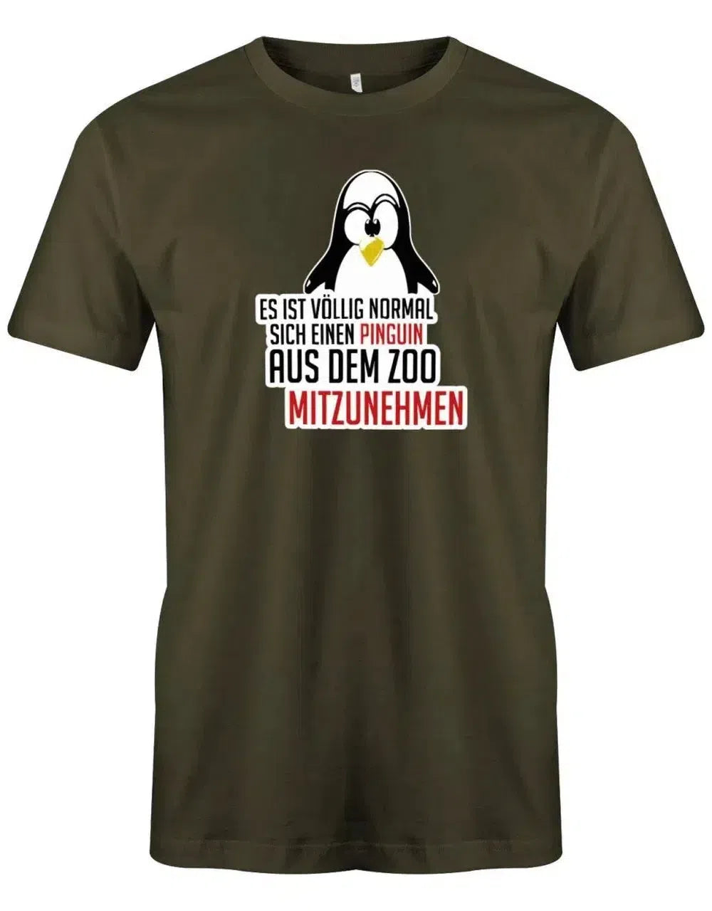 Es ist völlig normal sich einen Pinguin aus dem Zoo mitzunehmen - Fun - Herren T-Shirt