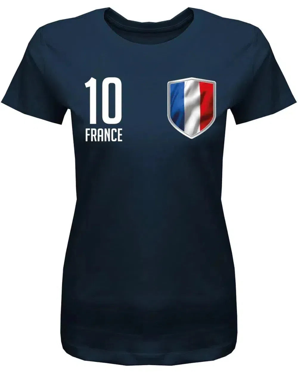 France 10 Wappen - Frankreich - EM WM - Fan - Damen T-Shirt