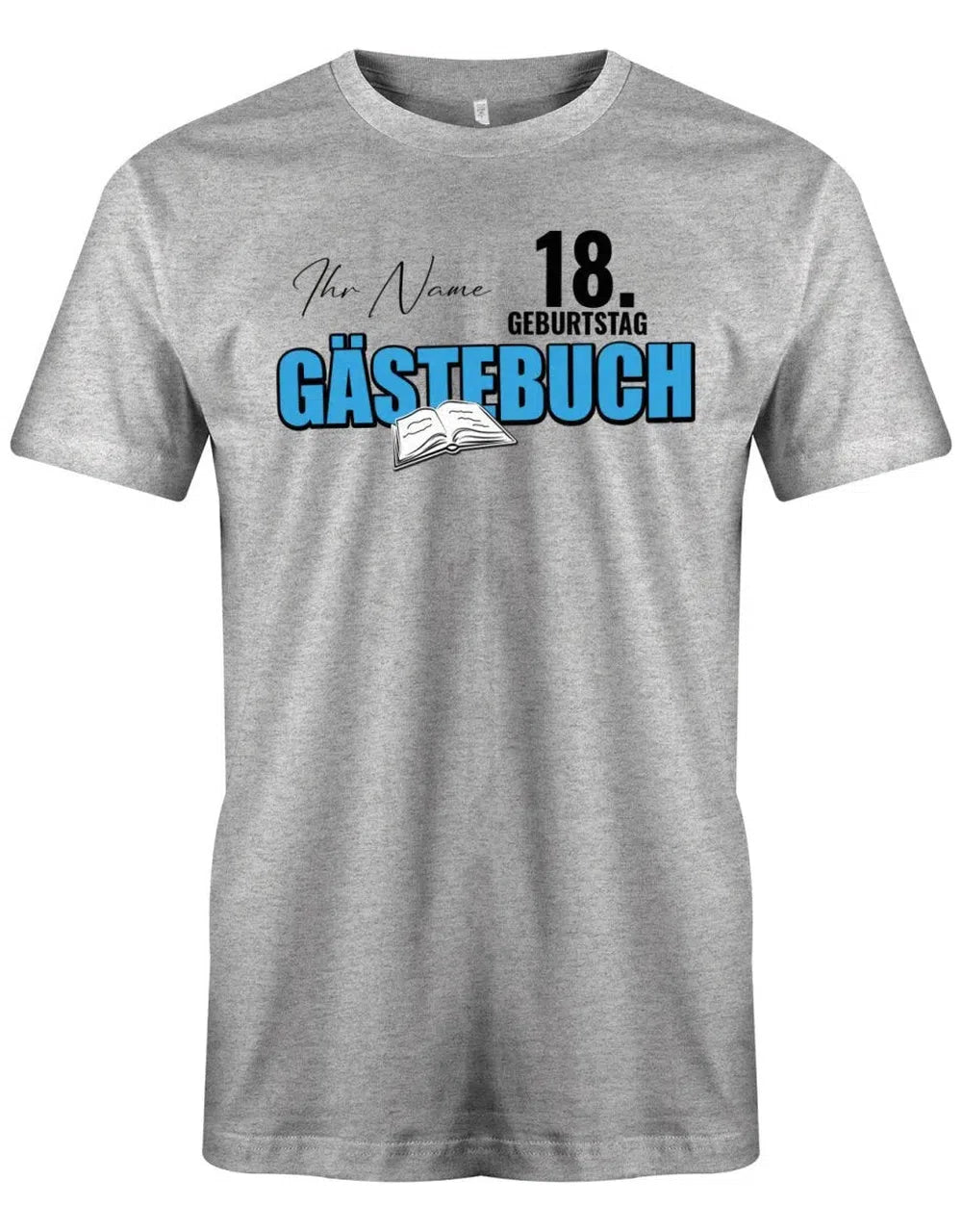 Gästeliste personalisiert mit Namen – Gästebuch 18 Geburtstag Shirt Jungen
