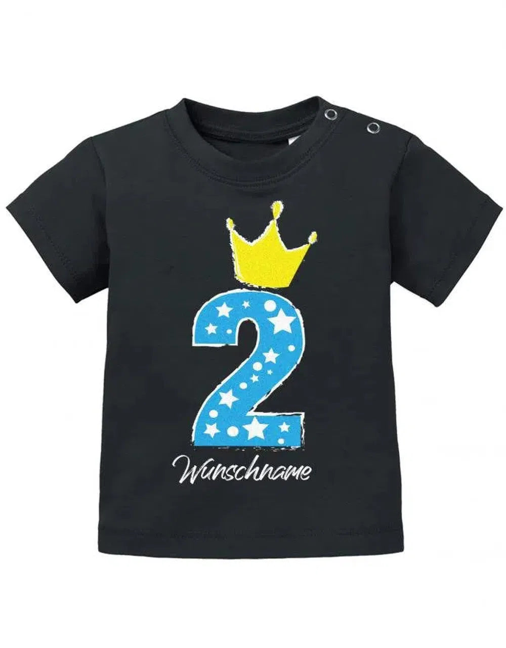 Geburtstag Shirt 2 - Mit Sternchen und Krone - Jungen und Mädchen - Baby T-Shirt