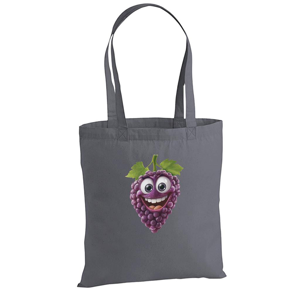 Umhängetasche Weintraube Traube Happy Fruits Stoffbeutel - Baumwolle-tshirt-bedrucken-myShirtStore