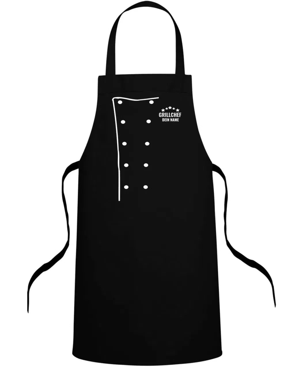 Grillchef 5 Sterne Kochjacke Design personalisiert mit Name Schürze