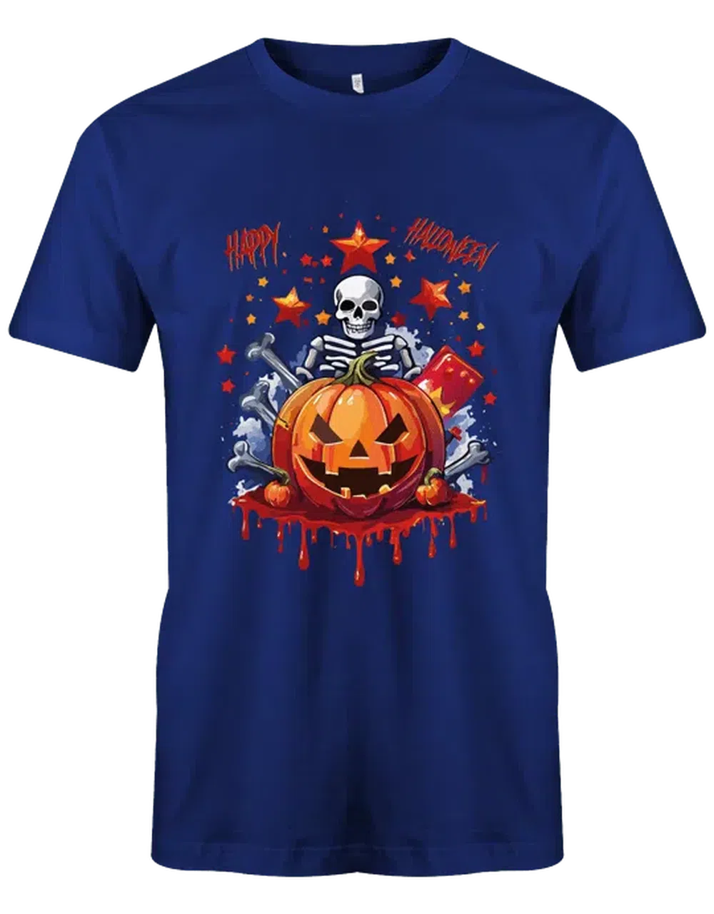 Halloween Kostüm Kürbis und Skelett Happy Halloween - Lustiges T Shirt