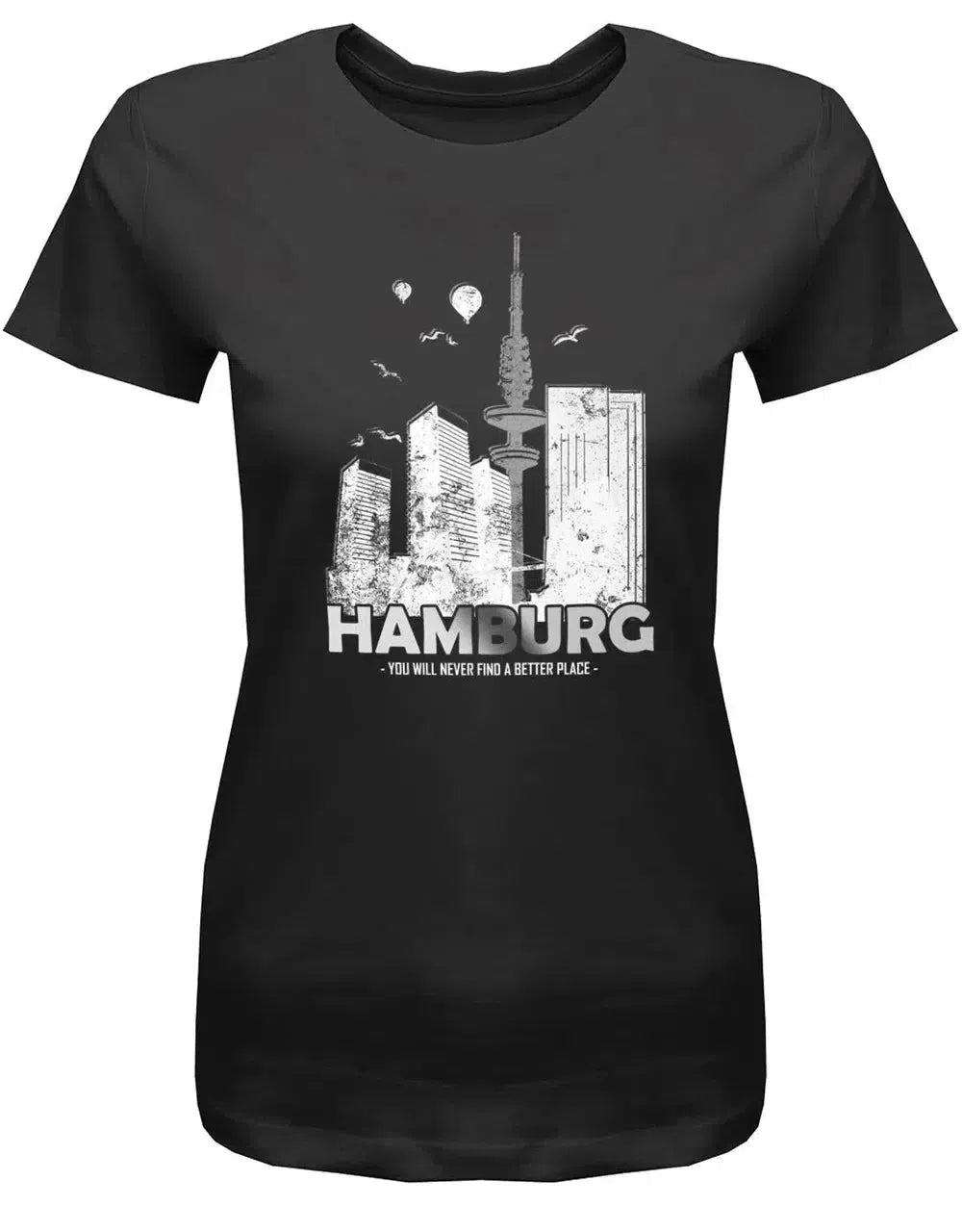 Hamburg Skyline - Designart - Damen T-Shirt