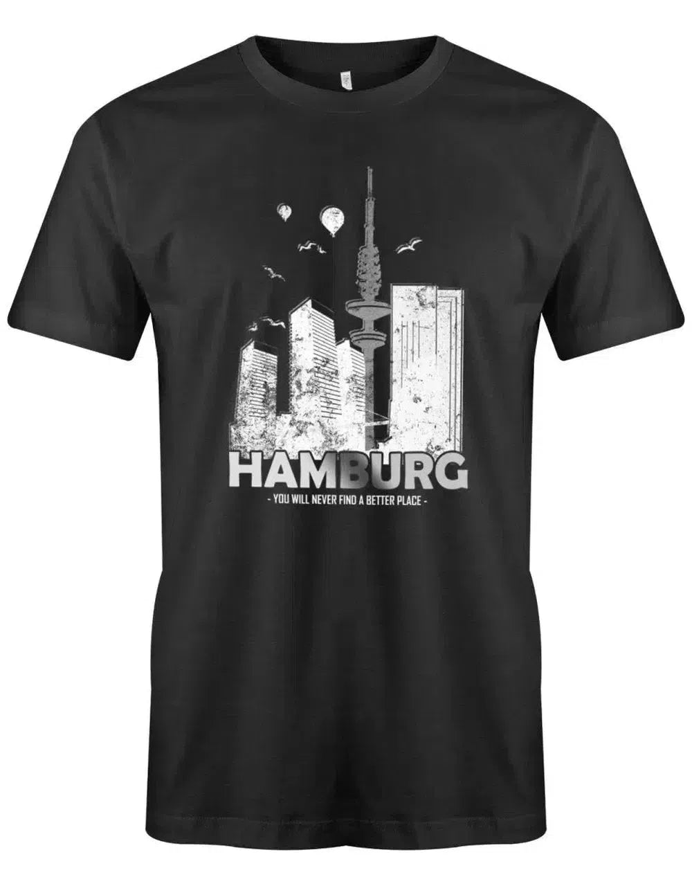 Hamburg Skyline - Designart - Herren T-Shirt