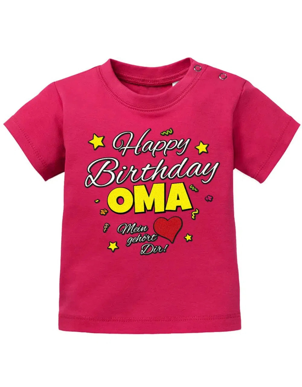 Happy Birthday Oma Mein Herz gehört Dir Geburtstag - Baby Shirt