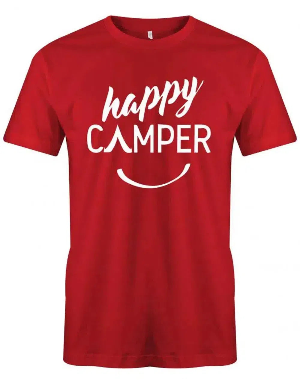 Happy Camper Camping T-Shirt für Männer - Lustiges Camper-Shirt mit zeltförmigem 'A' - Perfekte Geschenkidee für Camper