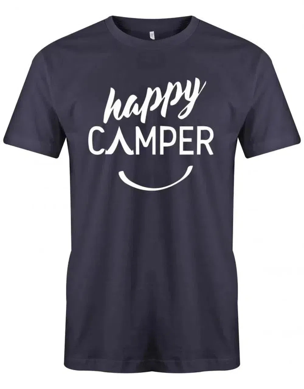 Happy Camper Camping T-Shirt für Männer - Lustiges Camper-Shirt mit zeltförmigem 'A' - Perfekte Geschenkidee für Camper