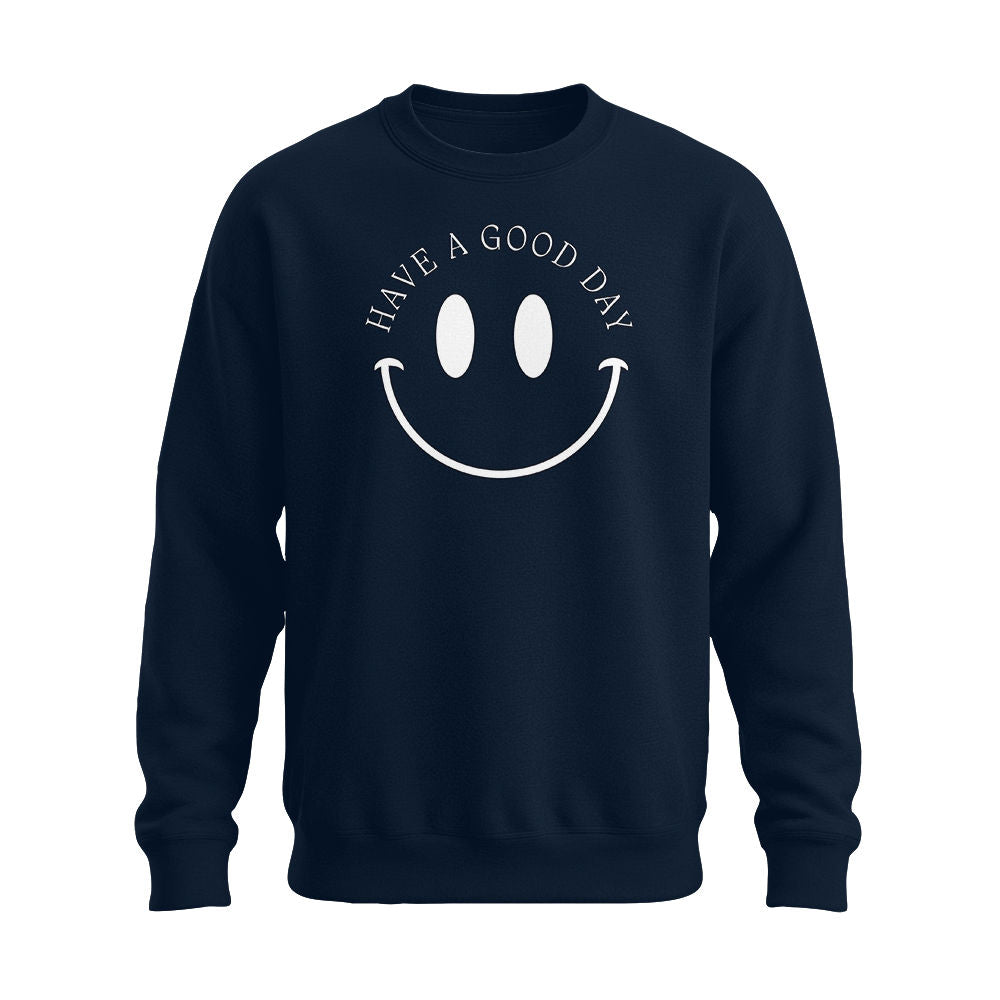 Have a Good Day Pullover – Smiley Sweater navy
