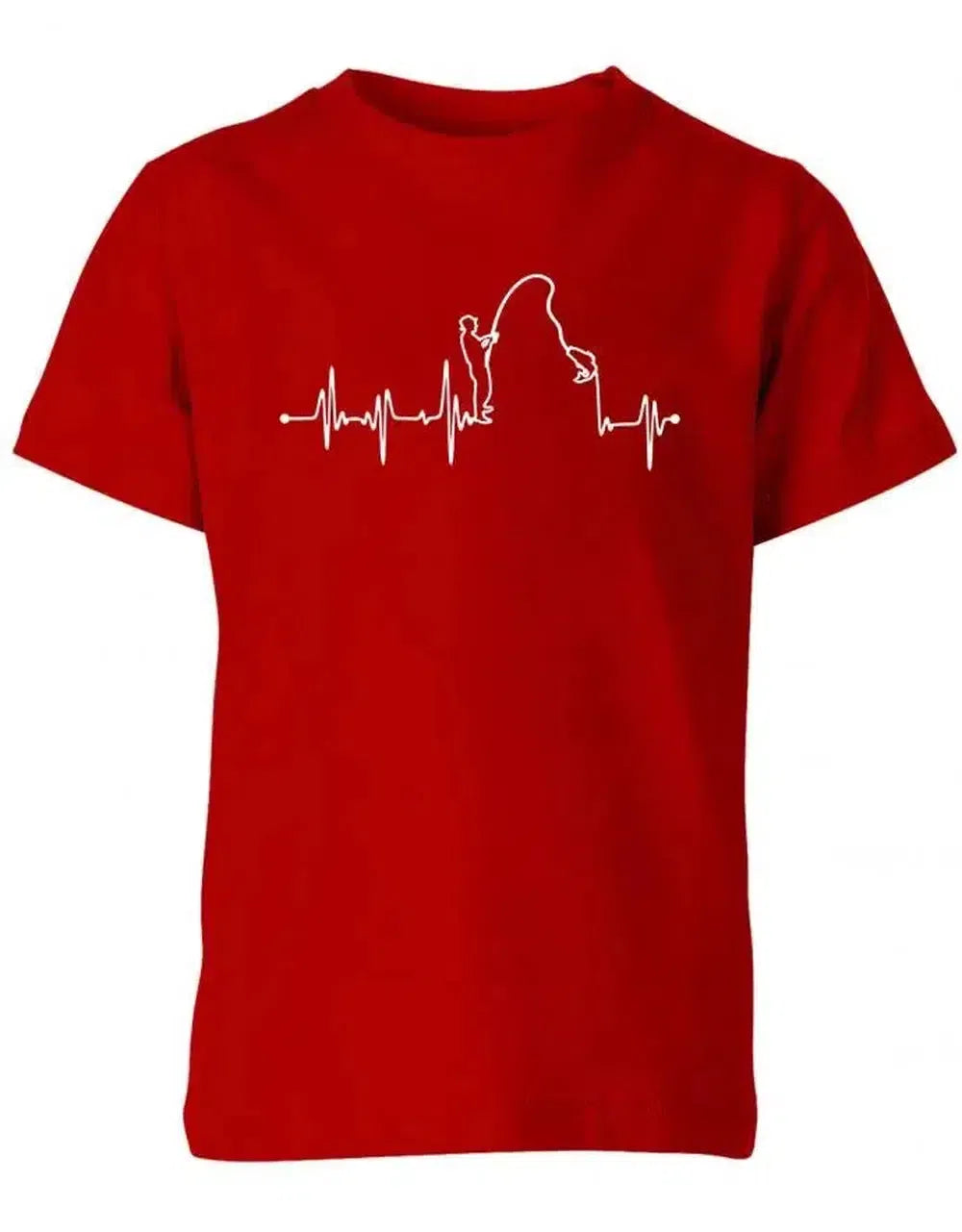 Herzschlag Angeln - EKG - Angler - Kinder T-Shirt