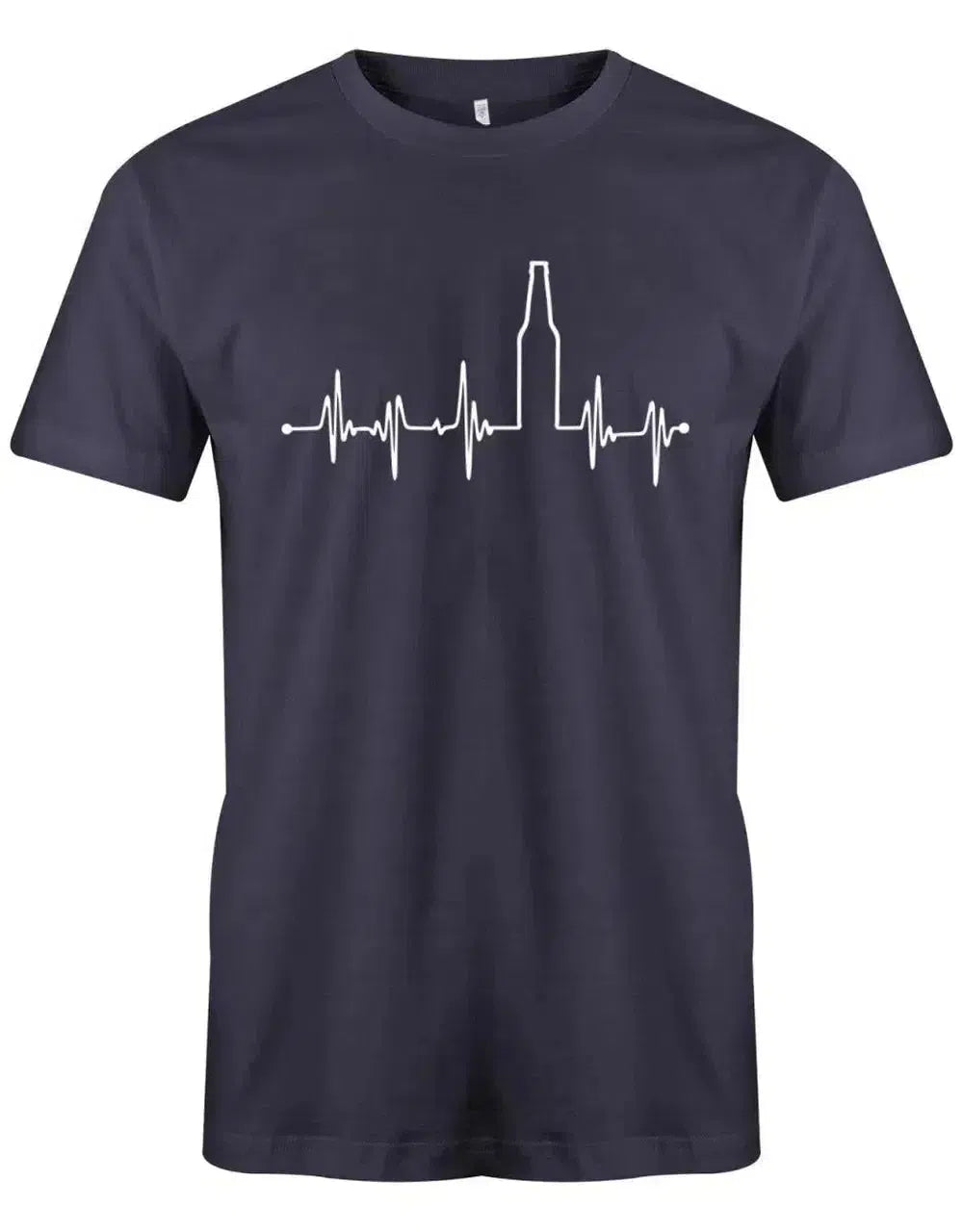 Herzschlag Bier Flasche - Herren T-Shirt