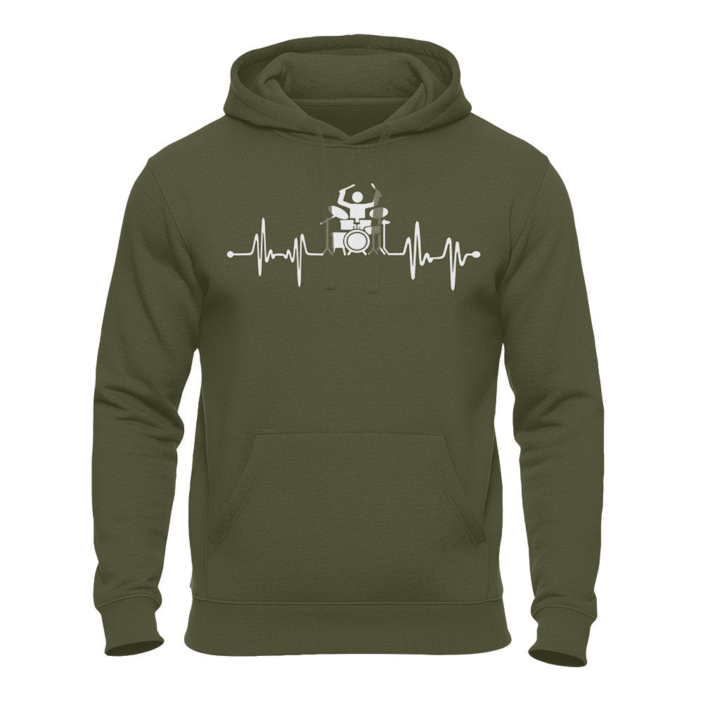 Herzschlag Drummer - Schlagzeuger – Unisex Hoodie army