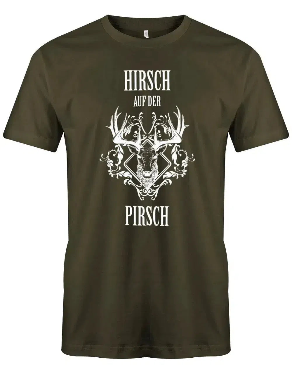 Hirsch auf der Pirsch Deluxe Style - Oktoberfeier Trachten Shirt Herren