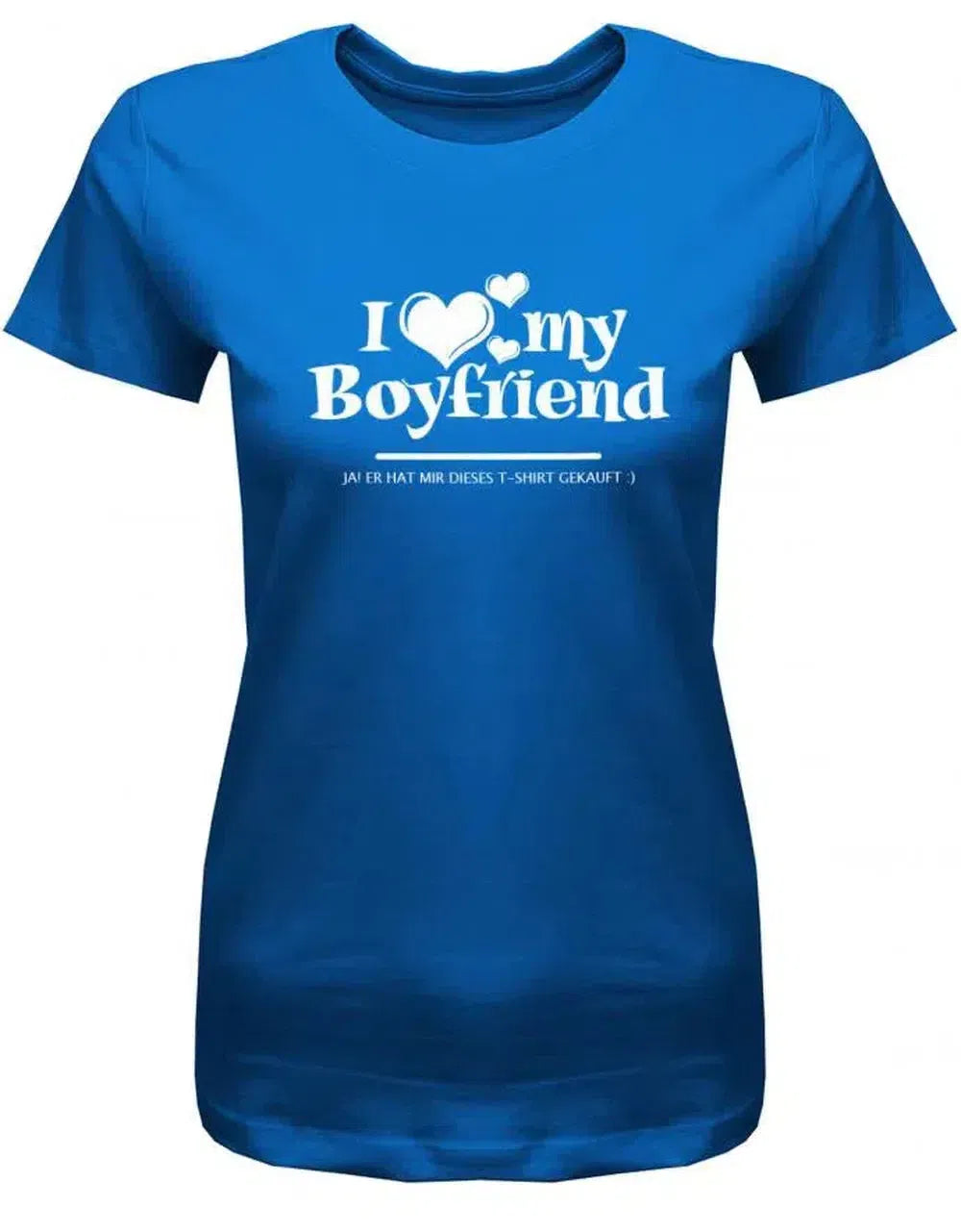 I Love my Boyfriend 3 Herzchen - Valentinstag - Damen T-Shirt