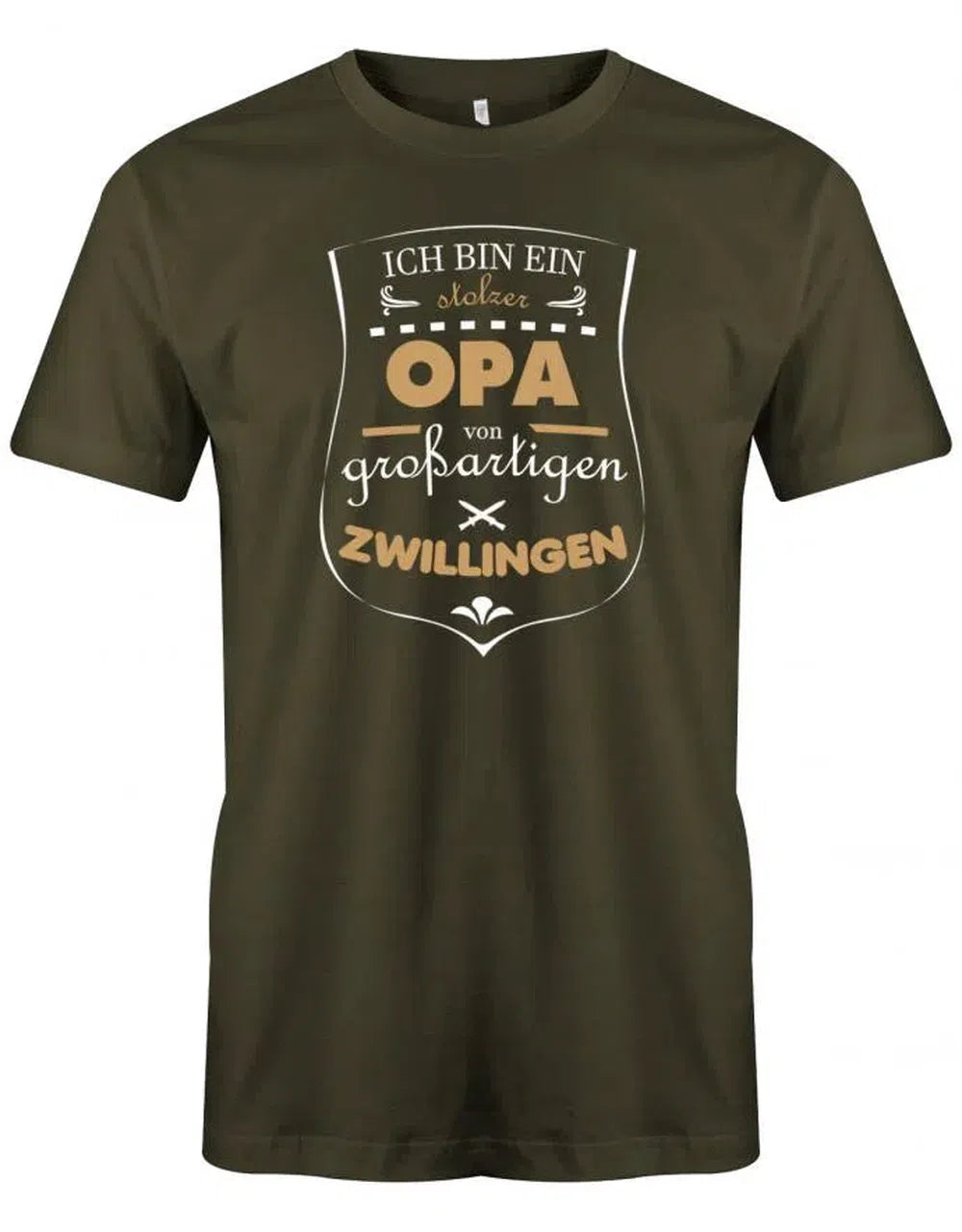 Ich bin ein stolzer Opa von großartigen Zwillingen - Großvater - Herren T-Shirt