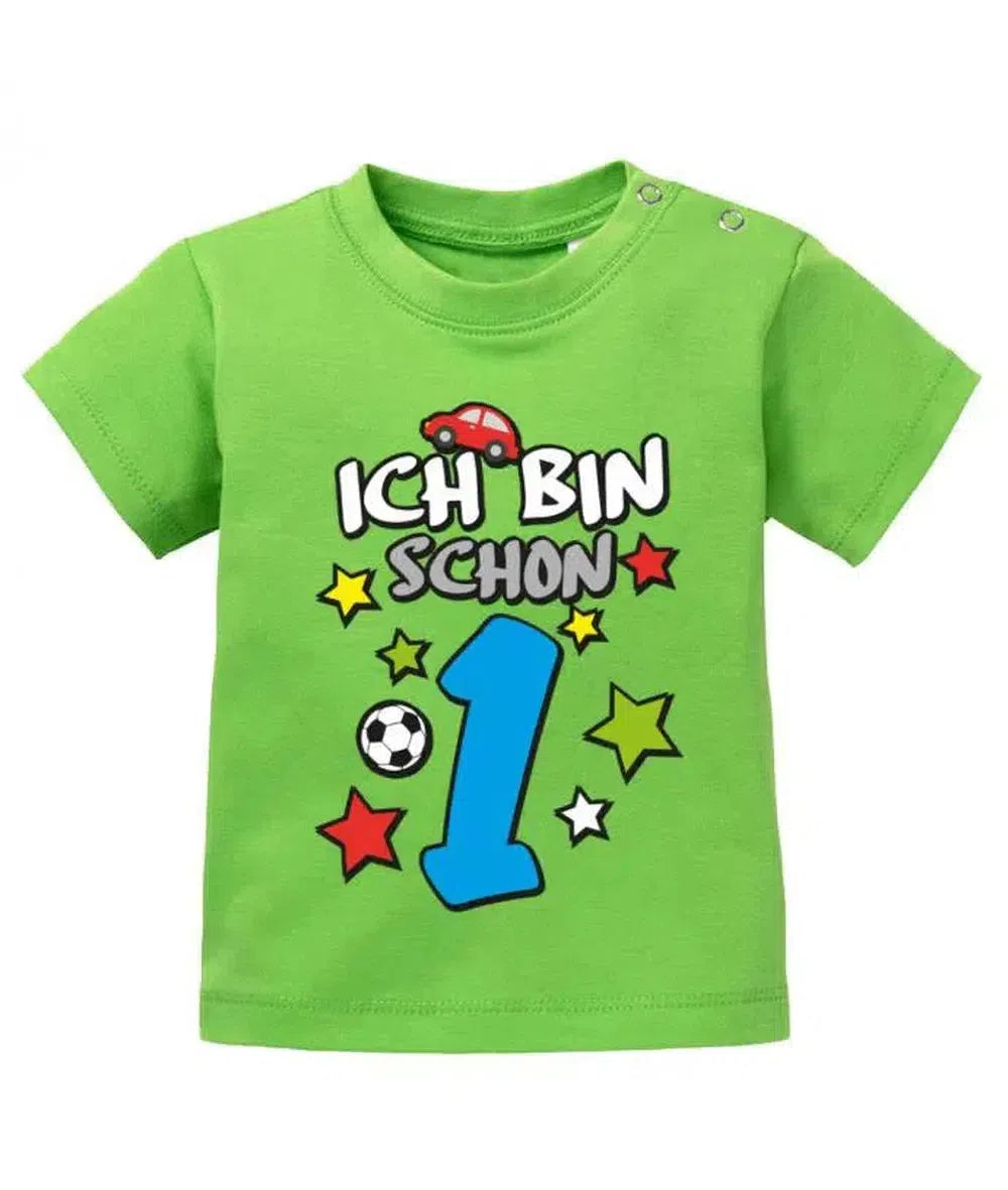 Ich bin schon 1 - Digital - Jungen - Erster Geburtstag Baby Shirt