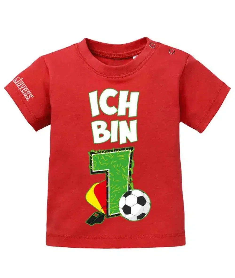 Ich bin schon 1 - Fußball Erster Geburtstag - Jungen - Baby Shirt