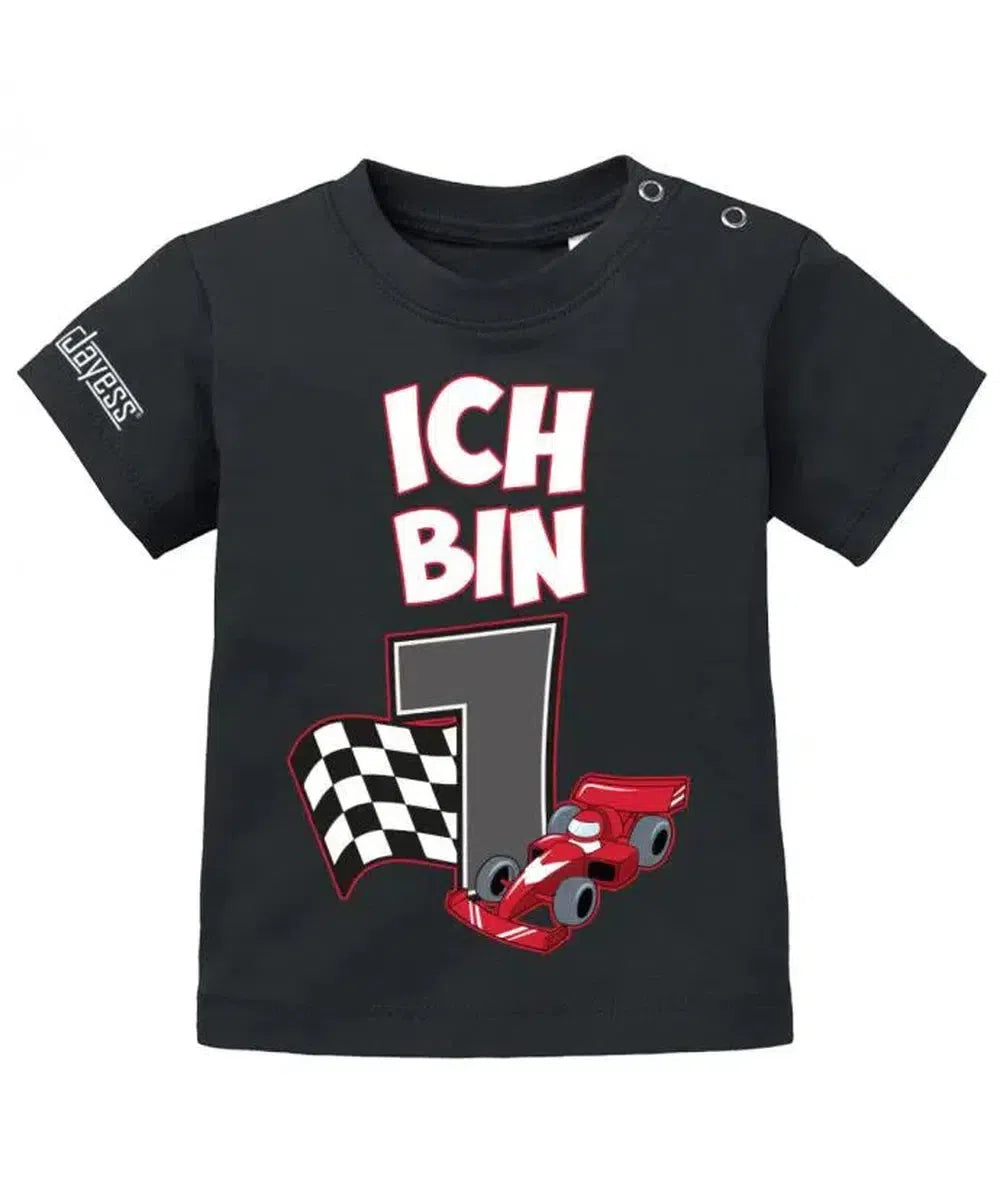Ich bin schon 1 - Rennwagen Erster Geburtstag - Jungen - Baby Shirt