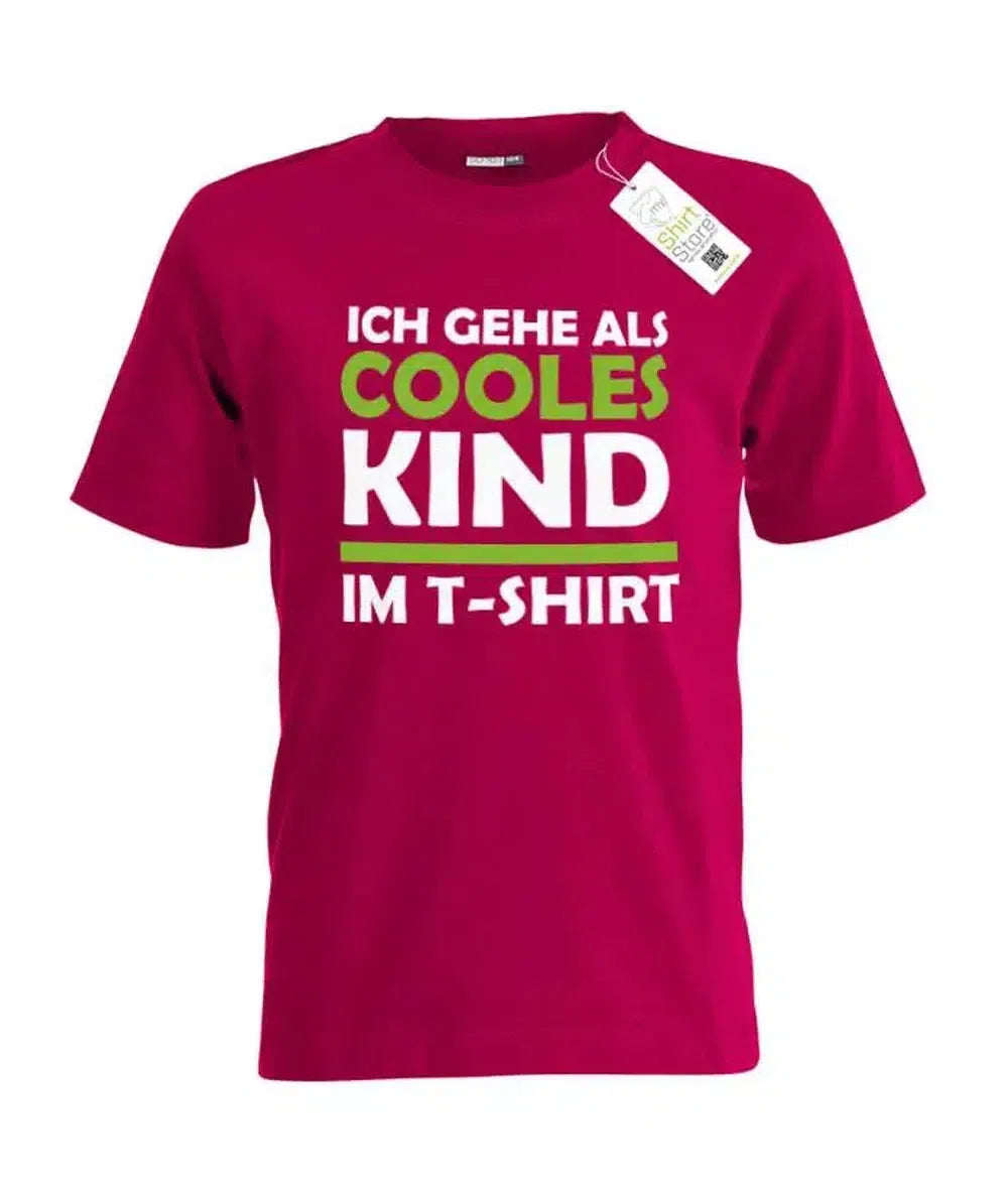 Ich gehe als cooles Kind im T-Shirt - Fasching - Karneval - Kinder T-Shirt