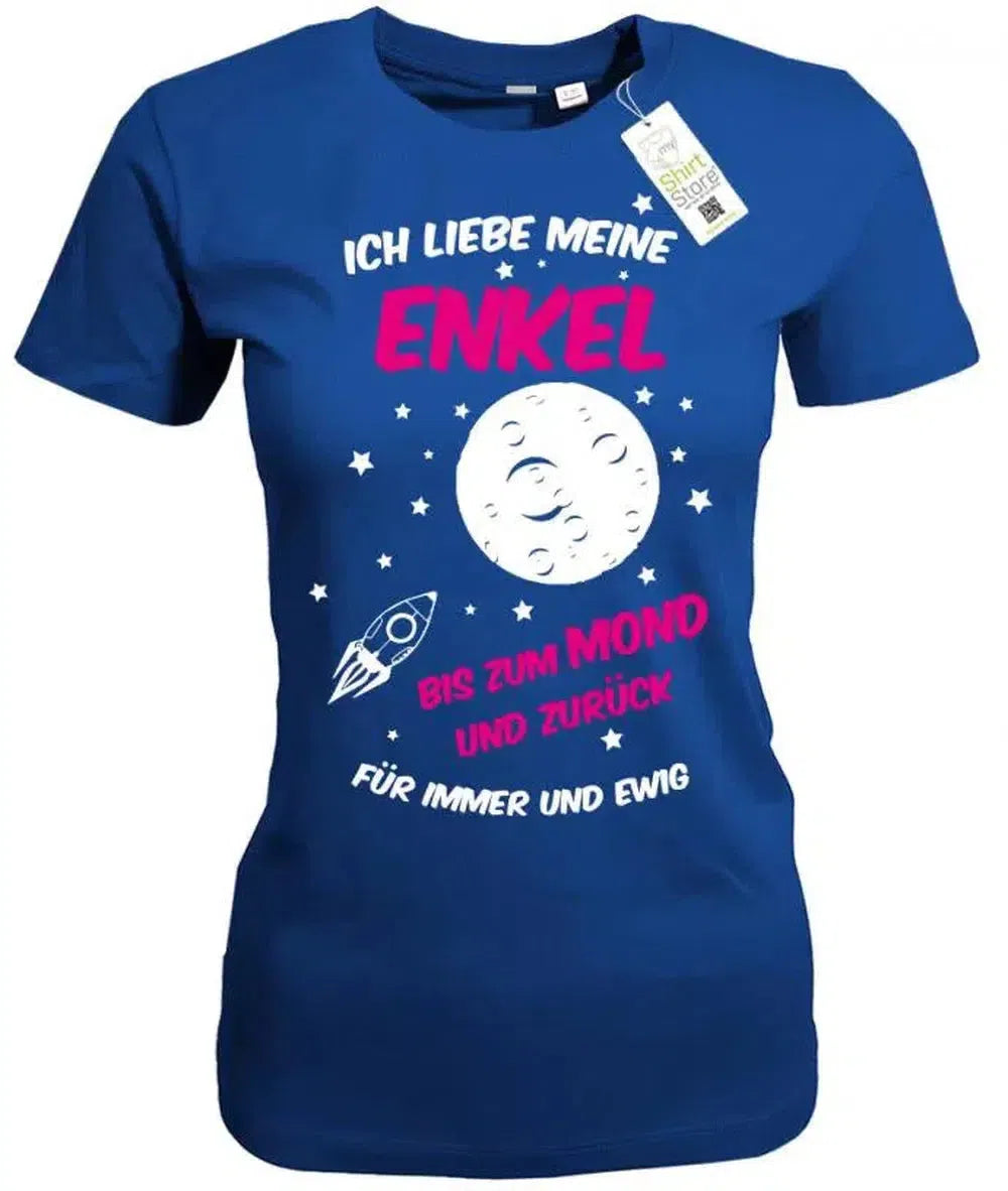 Ich liebe meine Enkel bis zum Mond und zurück für immer und ewig - Oma - Damen T-Shirt
