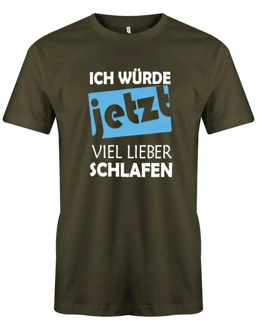 Ich würde jetzt viel lieber schlafen - Lustige Sprüche - Herren T-Shirt