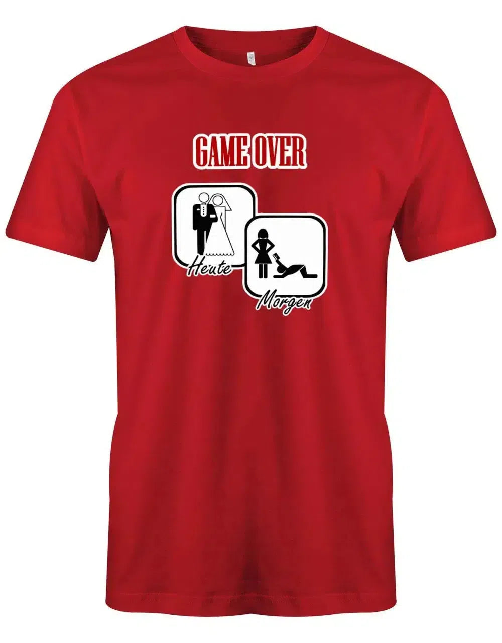 JGA Shirt Männer - Game Over Heute verheiratet Morgen Geld weg